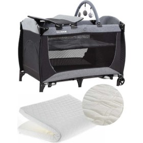 Resim 2051 Place Oyun Parkı 70x110 Cm Bebek Beşik Yatak Hediyeli Gri 