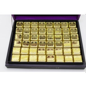 Resim Dark Brown Nikah Çikolatası 48 Adet Hediye Altın Renk Sargılı Katkısız Doğal Sütlü, Bitter Çikolata 