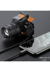 Resim YCL 10 W 3 Modlu Şarjlı Powerbank Özellikli Kafa Lambası -YIS-205 Siyah 