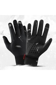 Resim gökmer Motosiklet Kayak Eldiveni Su Soğuk Rüzgar Geçirmez Dokunmatik Parmak Okuyucu 