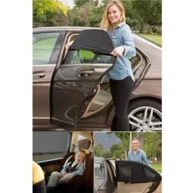 Resim Tineke Araba Araç Oto Yan Cam Güneşlik Örtü Perde Kılıf Güneşliği Araba Anne Bebek Emzirme Perdesi ( 1 ADET ) 