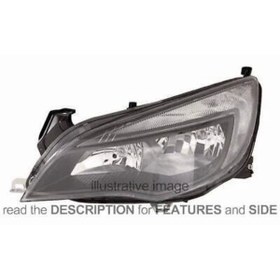 Resim Depo Far Astra J 2010-2012 ( Gündüz Farlı Siyah ) Sol (Oem No:1216724) 