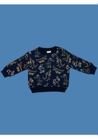 Resim Cantoy Erkek Bebek Dinazor Desenli Sweatshirt-15354 Lacivert 
