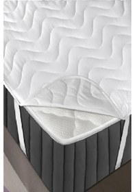 Resim Altın Karma Bebe Kapitoneli Sıvı Geçirmez 70x140 Cm Alez Köşe Lastikli Beyaz 