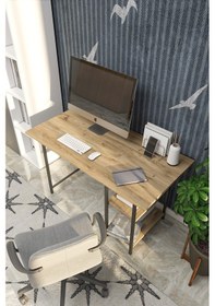 Resim Raflı Ofis Çalışma Masası 