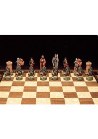 Resim Camelot Satranç Figürleri Şah 8 Cm Kral Arthur, Merlin Ve Şövalyelerin Dünyası Sadece Figür 