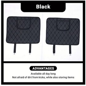 Resim Xuweiwei Black 2 Adet Araç Kolçak Koruyucu Storage Cep Anti-kick Mat Bentley Bentayga 2019-2023 