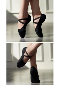 Resim Gymo Dancewear Super Stretch Bale Patiği Siyah 