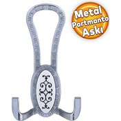 Resim Palmira Portmanto Vestiyer Duvar Askısı Metal Dolap Elbise Askılığı Krom Beyaz Desenli 