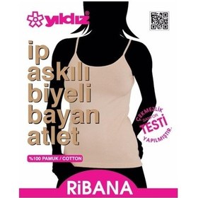 Resim Yıldız 2026 Kadın Ribana Biyeli Ip Askılı Atlet Ten 