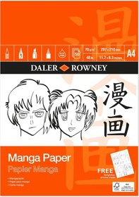 Resim Daler Rowney Manga Marker Pad Çizim Defteri 70 G A4 50 Sayfa 