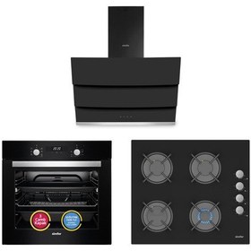 Resim Simfer SB7327 - 3500 - 8678 8 Fonksiyon Dijital Turbo Cam Ankastre Set 