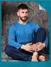 Resim Sude Erkek Süprem Bisiklet Yaka İnce Uzun Kol Pijama Takımı A300/99 - 1 Adet 001 