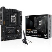 Resim Asus Tuf Gaming A620-PRO Wi-Fi AMD A620 Soket AM5 DDR5 6400 MHz Aura RGB ATX Anakart Asus