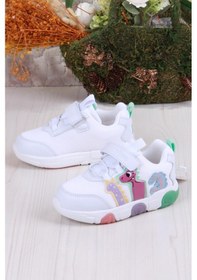 Resim Vicco 346.b25y.160 Beyaz Yeşil Number Işıklı Kız Çocuk Ayakkabı Beyaz - Yeşil 