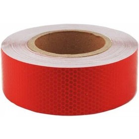 Resim Fosfor Bant Şerit Petekli Kırmızı 10 Cm X 