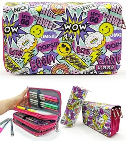 Resim Kalem Kutusu Wow Oops Boom Smile Desenli Kawai Kalemkutu Kalemlik 