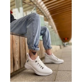 Resim Xon1 XON1601 Bağcıklı Rahat Yüksek Taban Beyaz Casual Erkek Spor Ayakkabı 