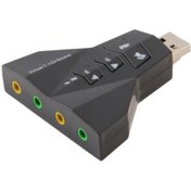 Resim MAXGO 2100 Usb Ses Kartı 7 Kanal Çevirici Dönüştürücü Laptop Harici Kartı Mikrofon Kulaklık Girişli 