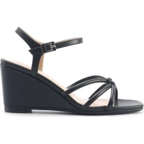 Resim Nine West Jorgıa 5fx Siyah Kadın Dolgu Topuk Sandalet 