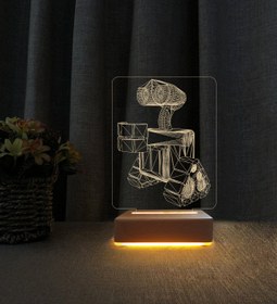 Resim Vipyol Robot Tasarımlı Lamba 3d Led Masa Lambası Doğum Günü Hediyesi Lamba 