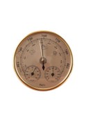 Resim Xindoker Altın Renkli 128mm Çapında Hava Durumu İstasyonu - Barometre, Termometre Ve Higrometre İle Tam Donanımlı 