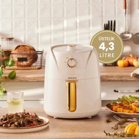 Resim Homend Airfryday 2504H 8 Farklı Programlı, 4,3 Litre Airfryer Krem 