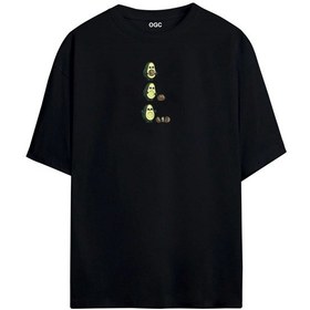 Resim Avokado Oversize Unisex T-shirt Siyah 