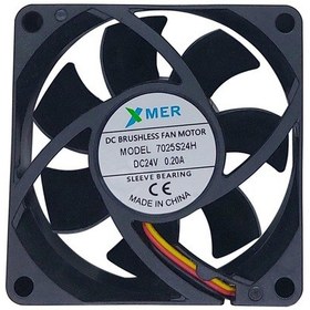 Resim Buharaelektronik 70x70x25mm 24v 0.20a 3 Kablolu Xmer Fan 