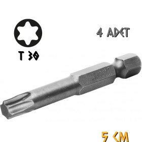 Resim Kupa Hırdavat Tyson Vidalama Ucu Bits Uç - T30 Tork - 5 Cm. - 4 Adet 