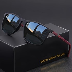 Resim Bir çift şık retro kare gözlük, unisex, klasik ve rahat günlük kullanım için ideal, tatil ve doğum günleri için mükemmel bir hediye seçeneği, tüm mevsimler için uygun, pil gerektirmez. 