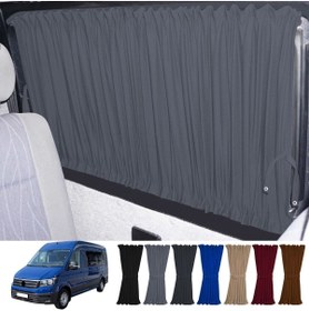 Resim Oto Pandami Volkswagen Crafter 2. Nesil Orta Şase 2018+ Uyumlu Gri Raylı Oto Perde Takımı 
