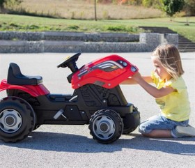 Resim Smoby XL Römorklu Pedallı Traktör - Kırmızı 710108 