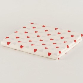 Resim Soley Mix & Match Hearts %100 Pamuk Çift Kişilik Düz Çarşaf Kırmızı 