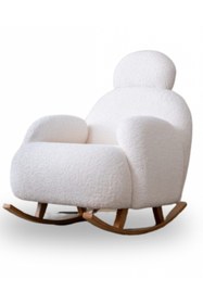 Resim Luxehome Cozy Sallanan Bejer + puf 
