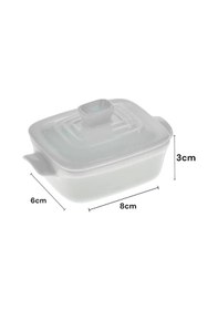 Resim Porselen Kapaklı Şekerlik, Mini Kahvaltılık Reçellik 23979 