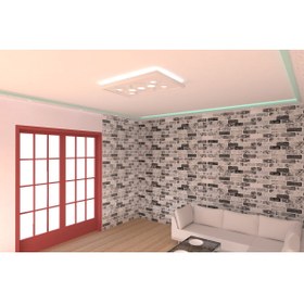 Resim MOTİFPİYER Motifpiyer spotlu gizli ışıklı tavan göbeği sgt-23-7 90X60X4.5cm 