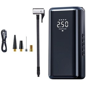 Resim Lastik Şişirme Taşınabilir Hava Kompresörü 150psı 4500mah Hava Pompası Led Işıklı 