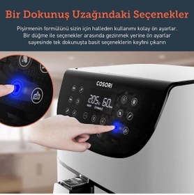 Resim COSORI PREMIUM WHITE XXL 5,5 LT AirFryer Dizayn Ödüllü Beyaz Sıca Hava Fritözü 