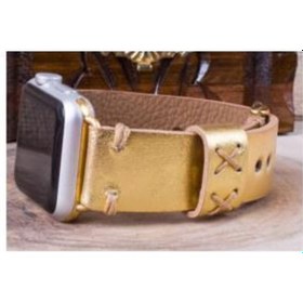 Resim Bouletta iOS Uyumlu Watch 38-40-41Mm Deri Kordon Gold 