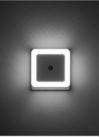 Resim Ulbay Beyaz Gece Lambası Kare Karanlıkta Otomatik Yanar Fotoselli 0.1w Beyaz 