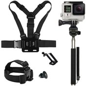Resim Gopro Uyumlu Kafa Bandı Göğüs Bandı Ve Monopod- Seti 