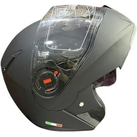 Resim Free M Sertifikalı Ece Belgeli Çene Açılır Güneş Vizörlü Motosiklet Kaskı Mat Siyah 
