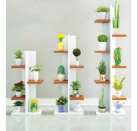 Resim Hitit Dekorasyon Zara Ahşap 3'lü Saksılık&çiçeklik 