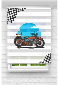 Resim Perdecizade Enxboy Motorsiklet Dijital Baskılı Zebra Perde-cocuk Odası-stor Perde Tycc4ea99e0ad801230b4d400 Renkli 