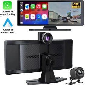 Resim Premium MB-250-2 10 Inç 4K Carplay ve Android Uyumlu Yeni Nesil Ön - Arka Kamera 