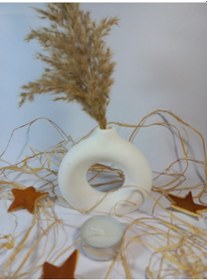 Resim Donut 3lü Vazo Set Beyaz 