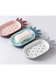 Resim Harmony Ans-07 Ananas Figürlü Süzgeçli Katı Sabunluk Su Tutmaz Katı Sabunluk Lavabo Üstü Sabunluk 1 Adet Renkli 