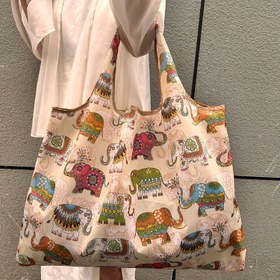 Resim Kadın Büyük Katlanabilir Tote Çanta - Ağır Hizmet Tipi Naylon Hayvan Desenli Market Alışveriş Çantası (Fil, Zürafa, Zebra, Aslan, Kaplan, Leopar, Kanguru, Süpermarketler, Günlük Kullanım - Makinede Yıkanabilir, Süpermarket Taşıma Çantası, Sportif Stil, Dayanıklı Kumaş), büyük çanta kadın, büyük çanta, plaj çantası, omuz çantası kadın, çanta kadın modelleri, kol çantası kadın 
