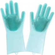 Resim Sihirli Isıya Dayanıklı Silikon Çok Amaçlı Bulaşık Eldiven Fırçası Magic Gloves 